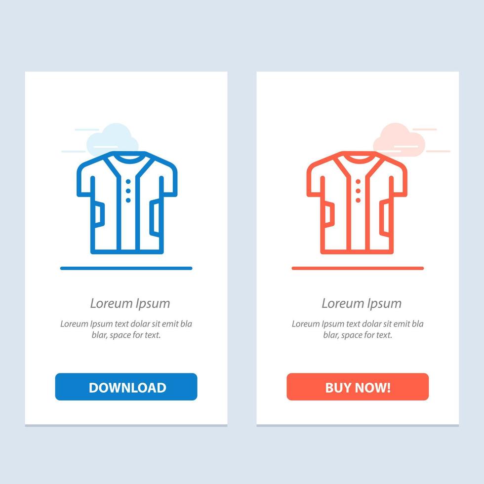 Cloth Clothing Digital Electronic Fabric  Blue and Red Download and Buy Now web Widget Card Template vector