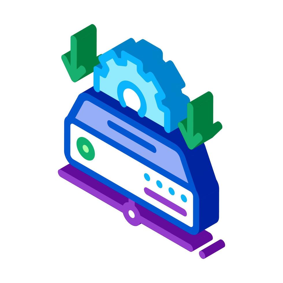 download process of machine learning isometric icon vector illustration ...