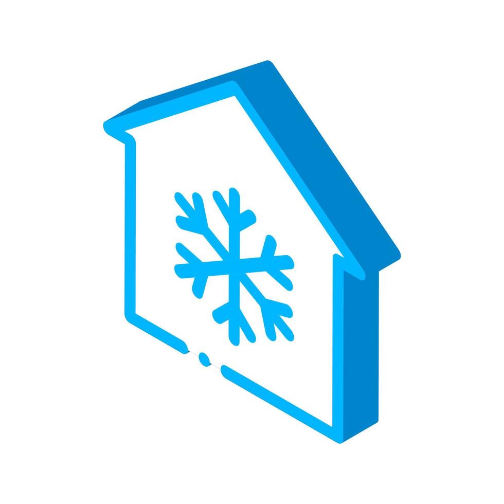 Building And Snowflake Cooling Equipment Vector