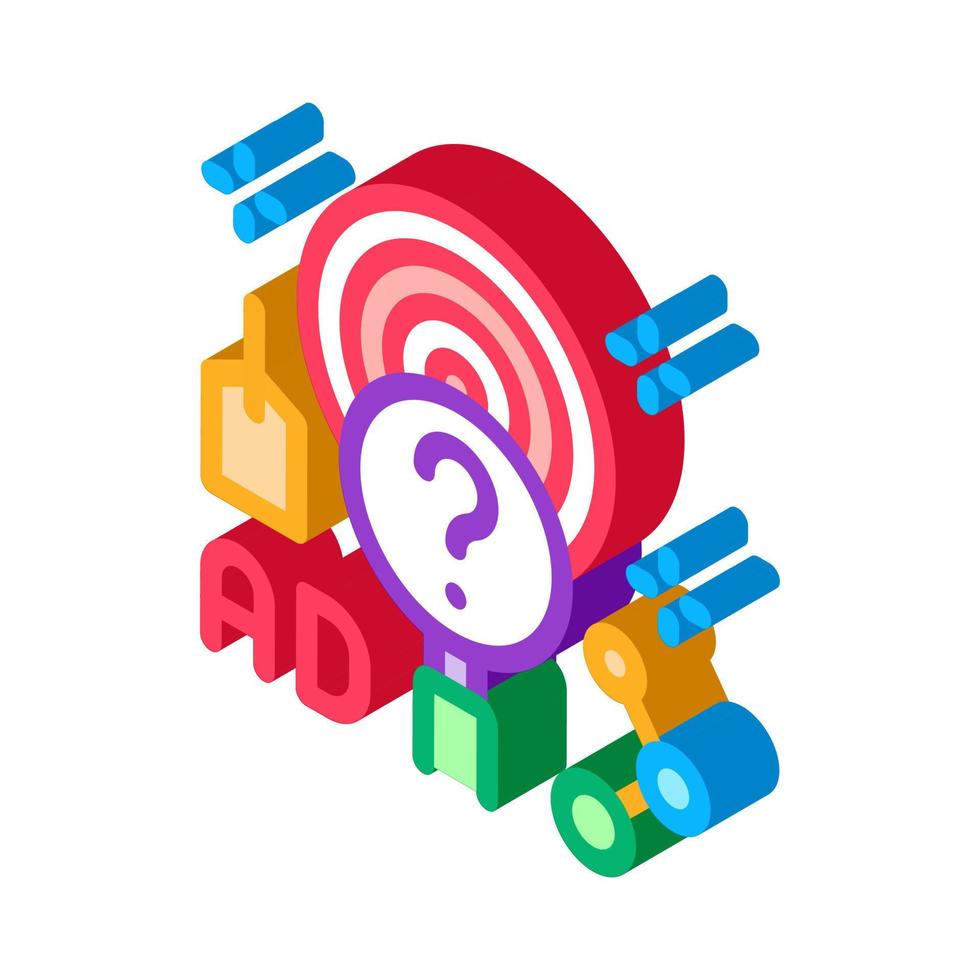 marketing researcher isometric icon vector illustration