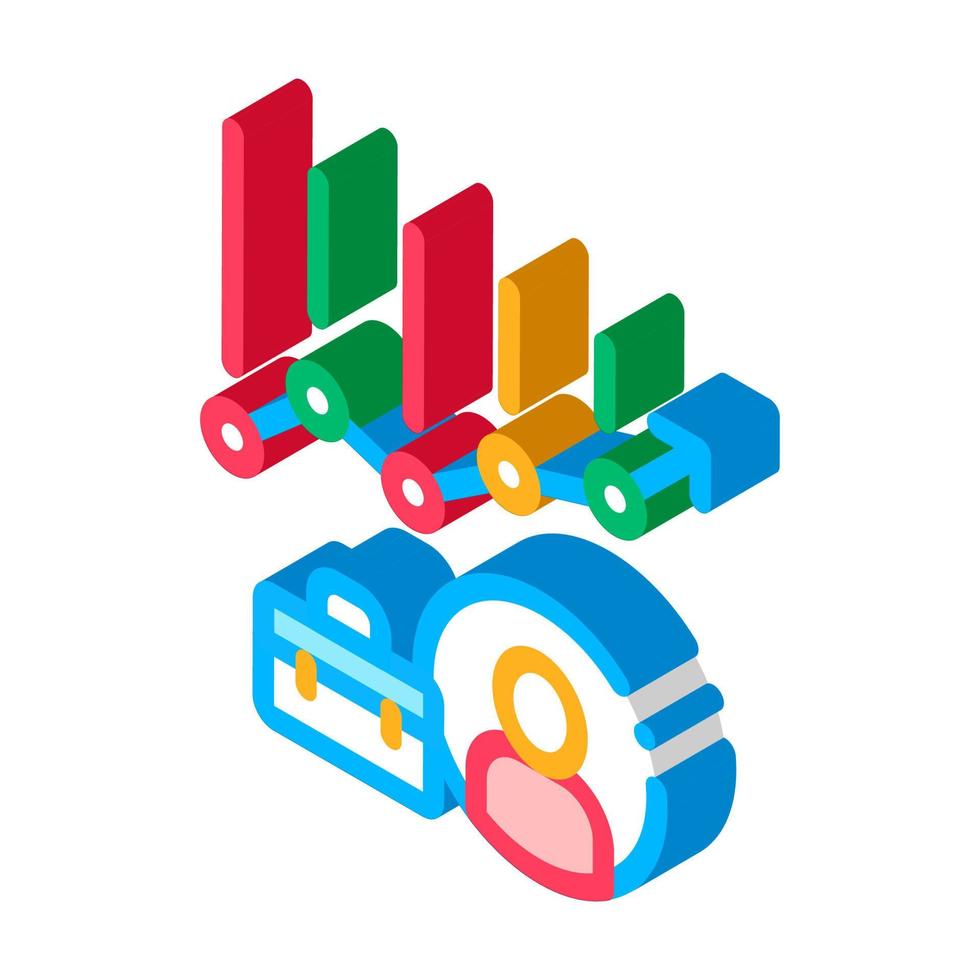 Graph Chart Avatar And Case Job Hunting Vector