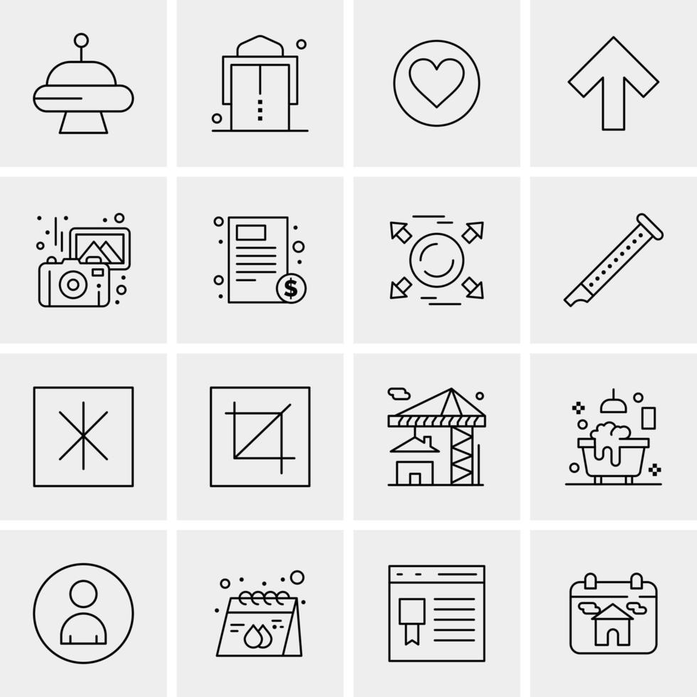 16 Universal Business Icons Vector Creative Icon Illustration to use in web and Mobile Related project