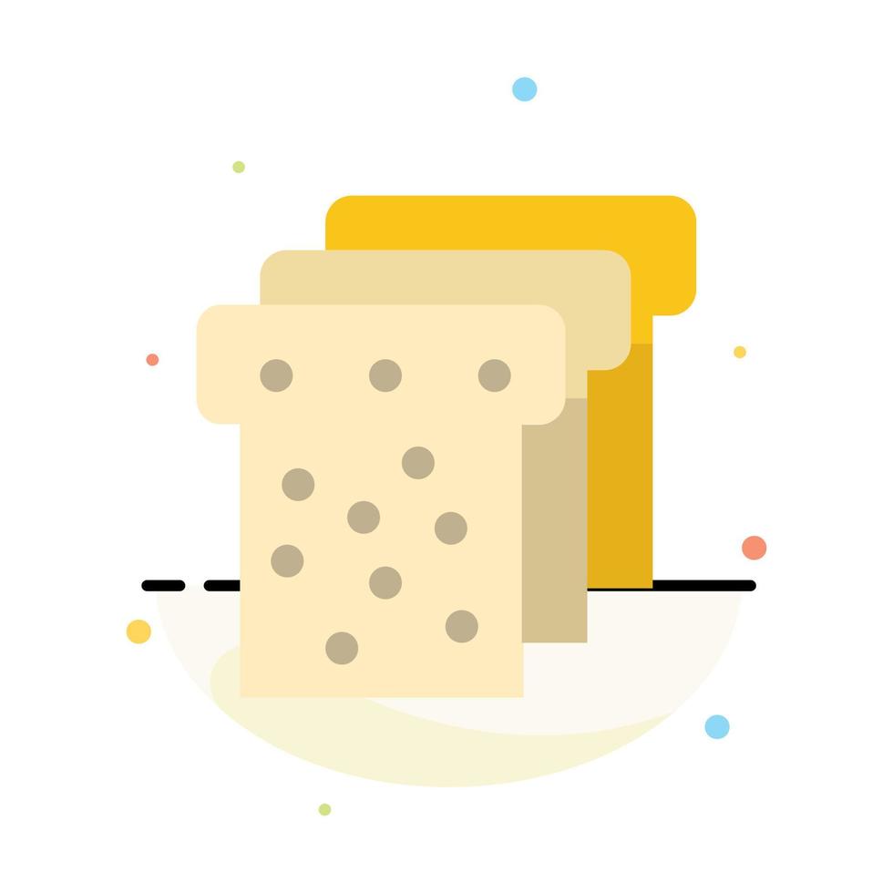 Bread Food Education Abstract Flat Color Icon Template vector