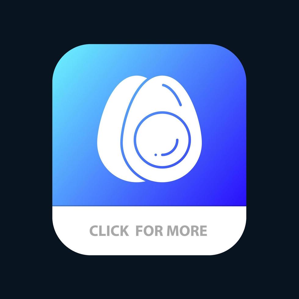 Egg Eggs Holiday Easter Mobile App Button Android and IOS Glyph Version vector