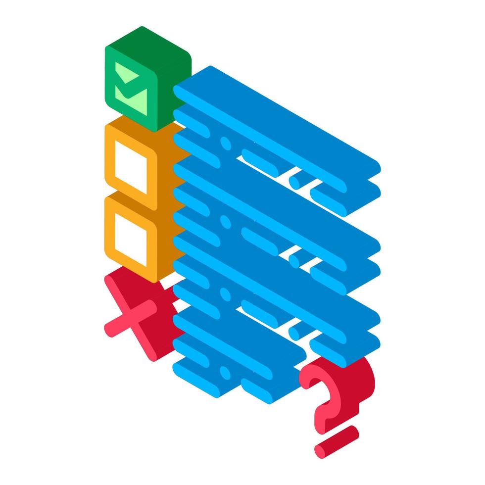 fail task of audit isometric icon vector illustration