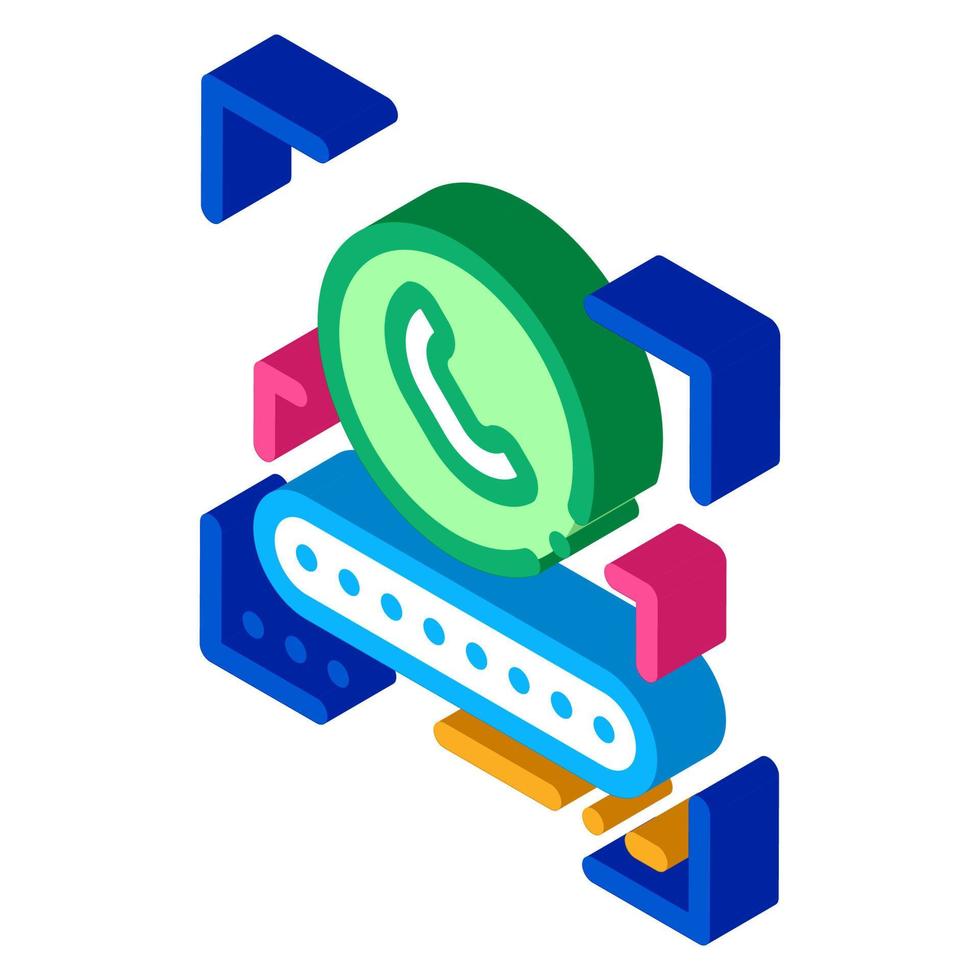 call password for identity isometric icon vector illustration