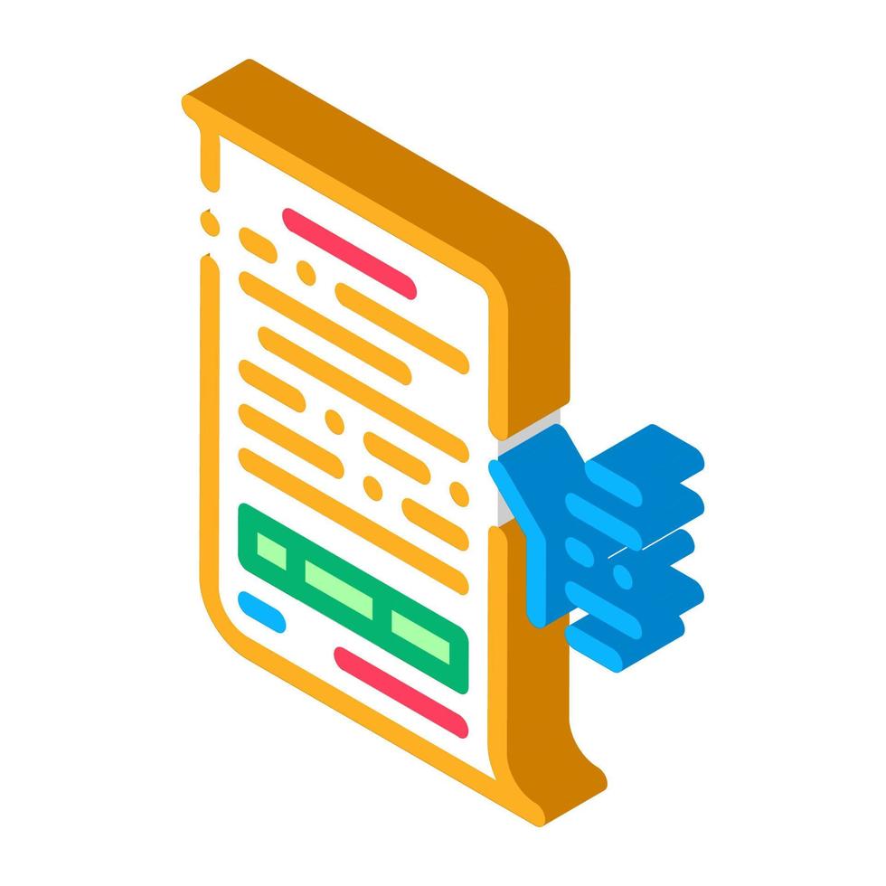 report of financial audit isometric icon vector illustration