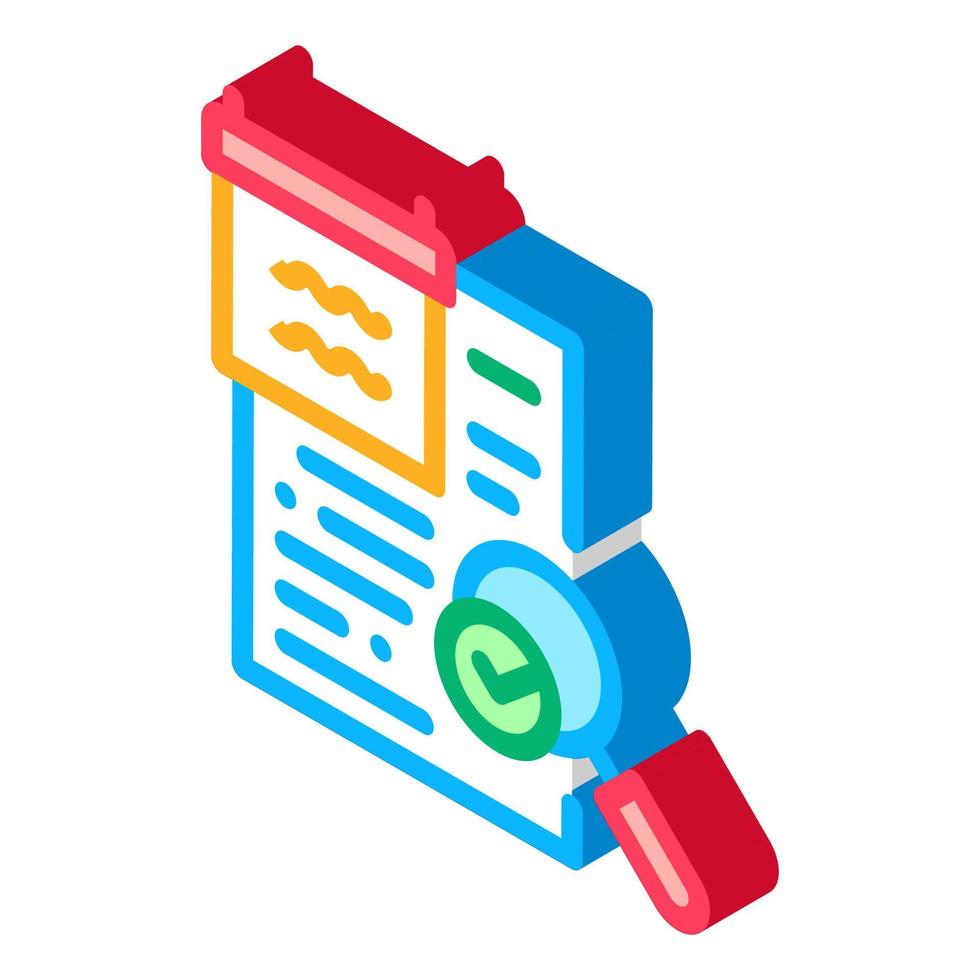 researching and accepting finance audit isometric icon vector illustration