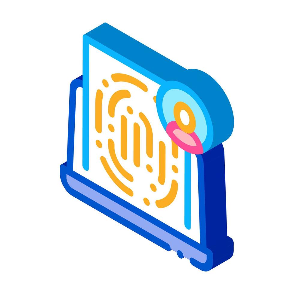 finger identity isometric icon vector illustration