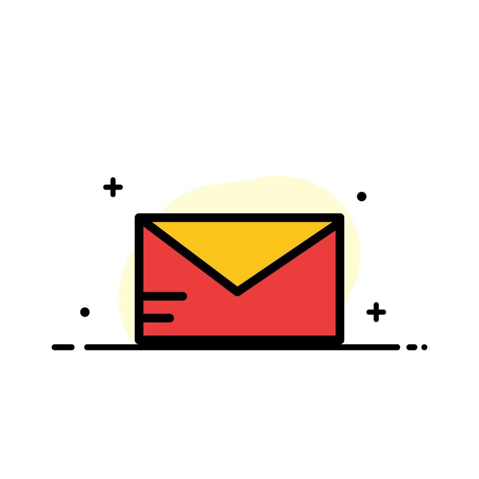 Mail Email School  Business Flat Line Filled Icon Vector Banner Template