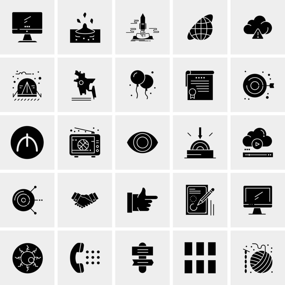 25 iconos de negocios universales vector ilustración de icono creativo para usar en proyectos relacionados con la web y dispositivos móviles