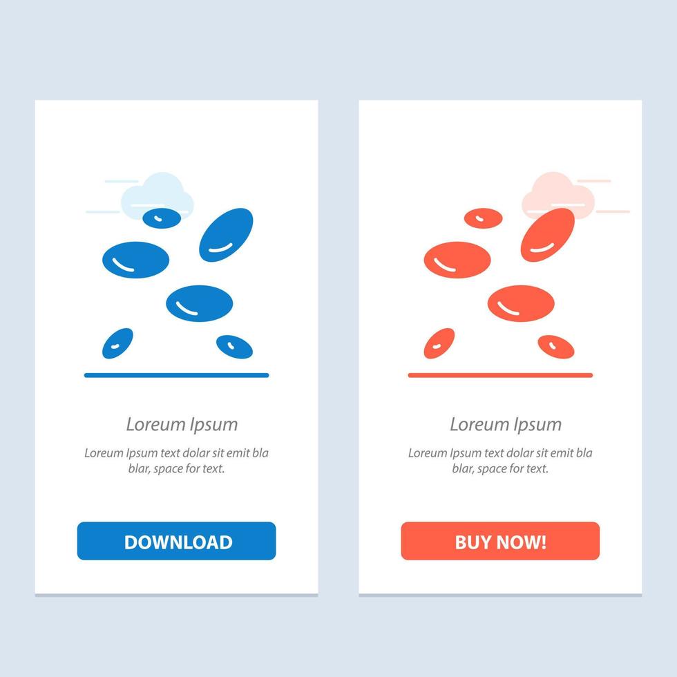 Hematology Wbcs White Blood Cells White Cells  Blue and Red Download and Buy Now web Widget Card Template vector