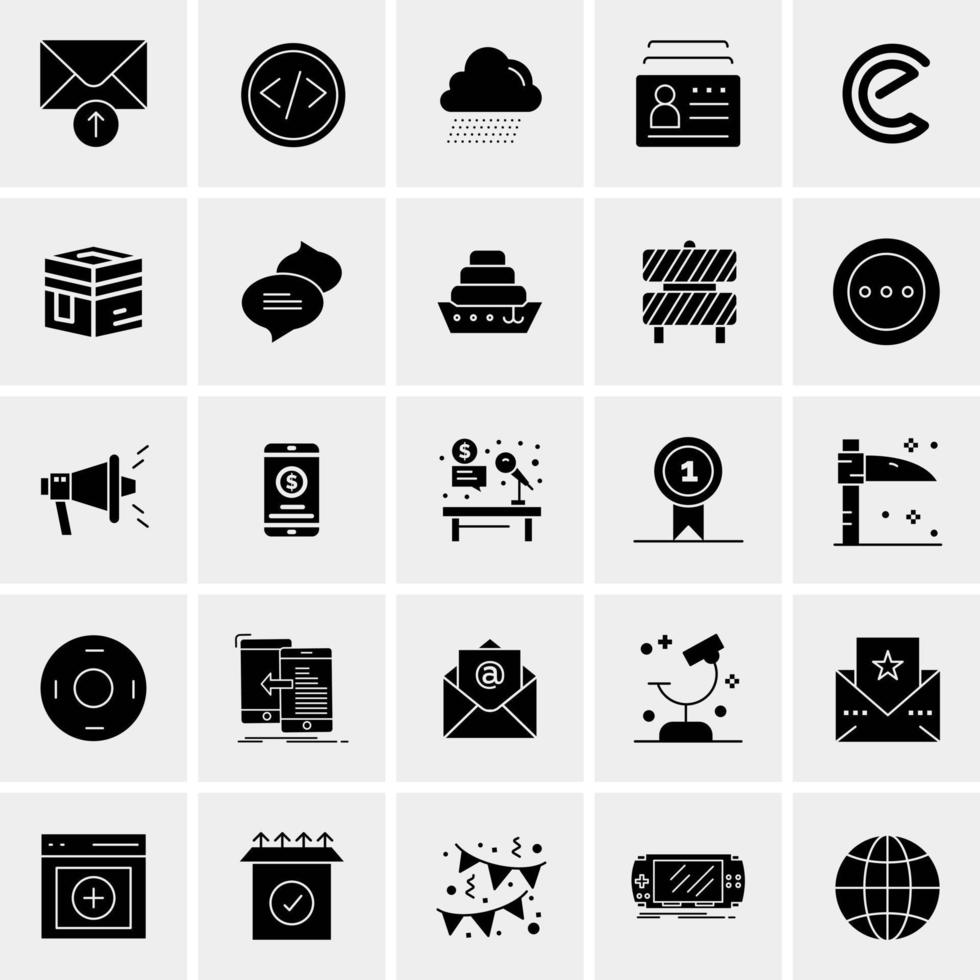 25 iconos de negocios universales vector ilustración de icono creativo para usar en proyectos relacionados con la web y dispositivos móviles