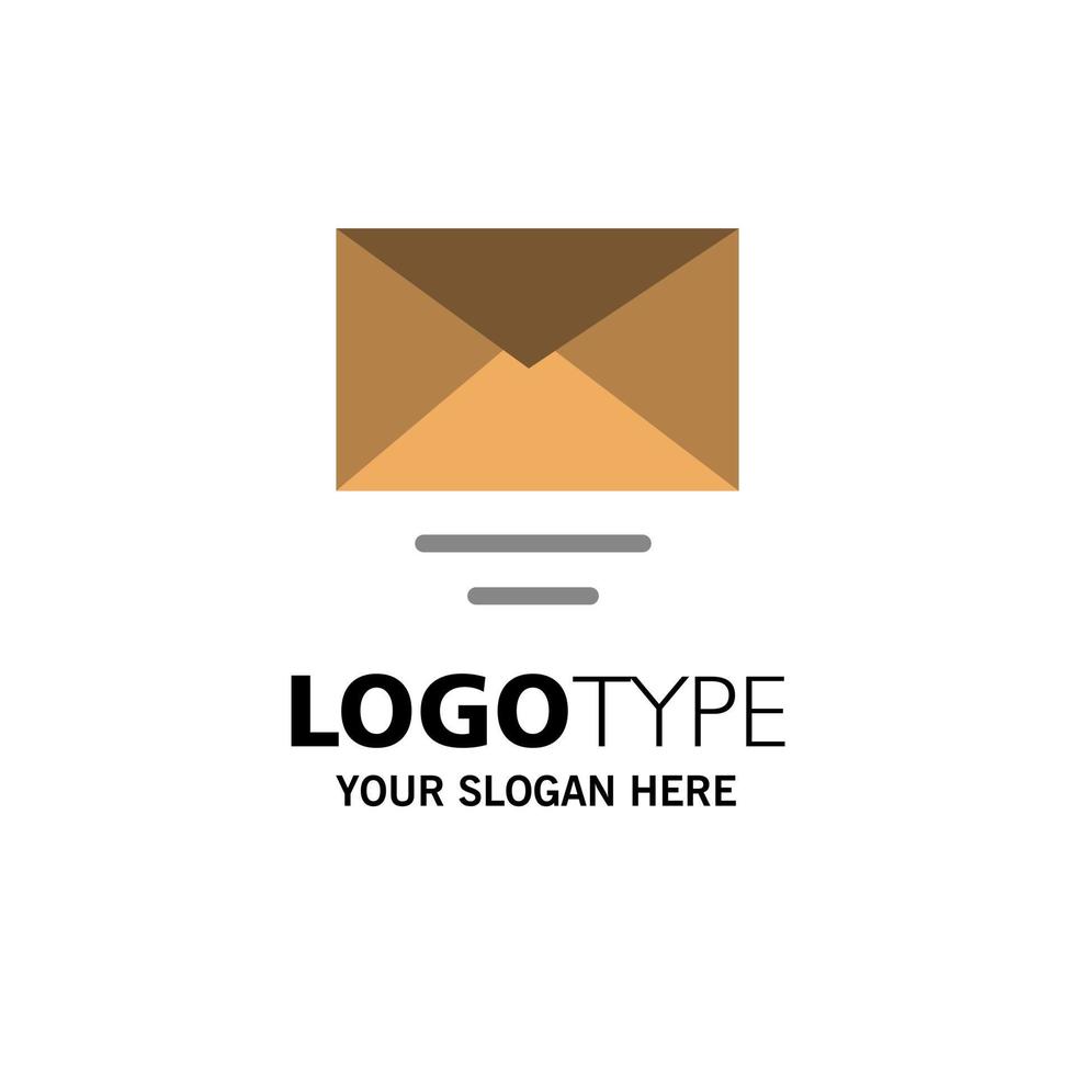 correo electrónico texto empresa logotipo plantilla color plano vector