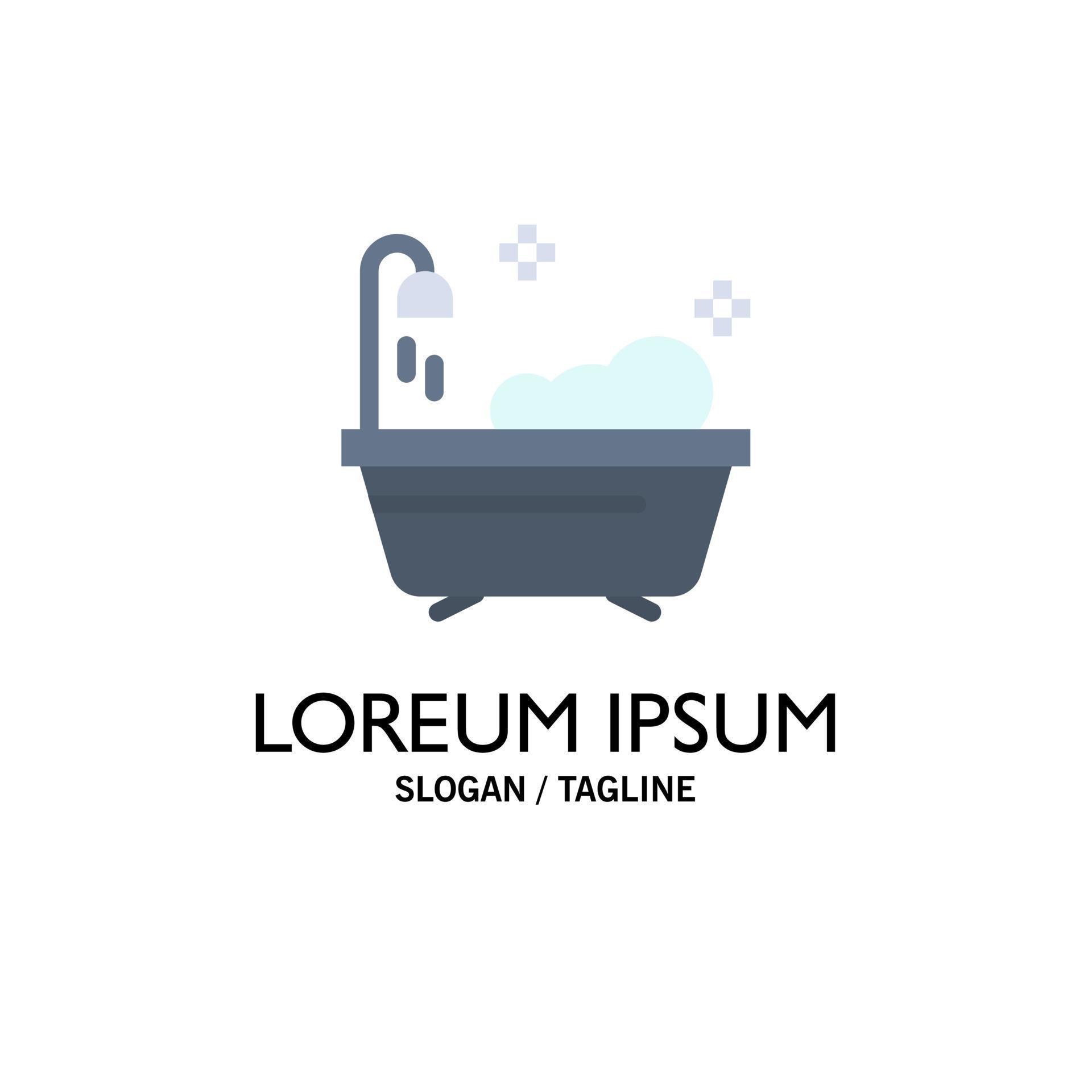 Bathroom Clean Shower Business Logo Template Flat Color 18032551 Vector