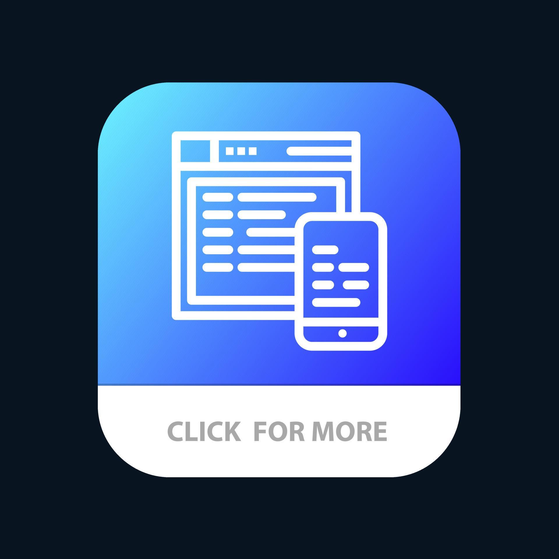 Responsive Design site Mobile Mobile App Button Android and IOS Line