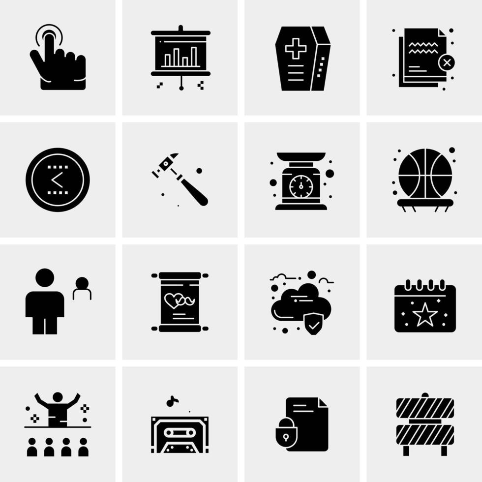 16 Universal Business Icons Vector Creative Icon Illustration to use in web and Mobile Related project