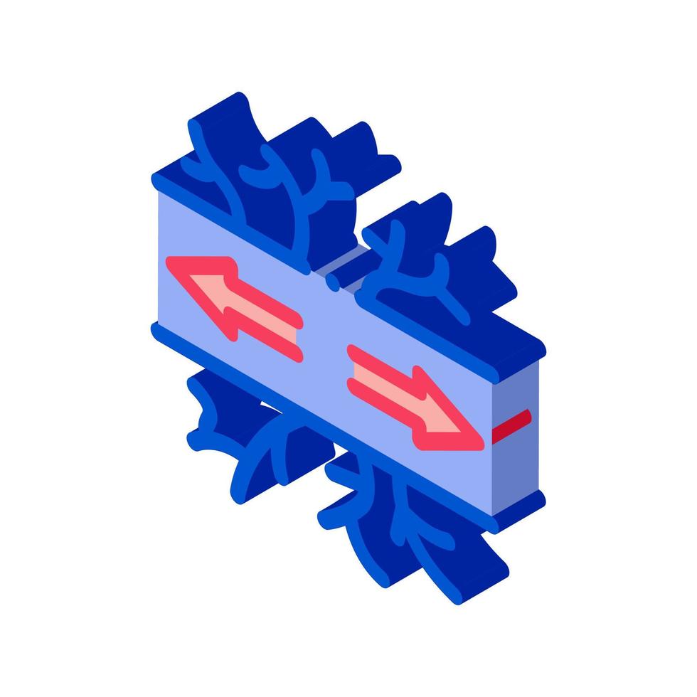damaged vessel varicose disease isometric icon vector illustration
