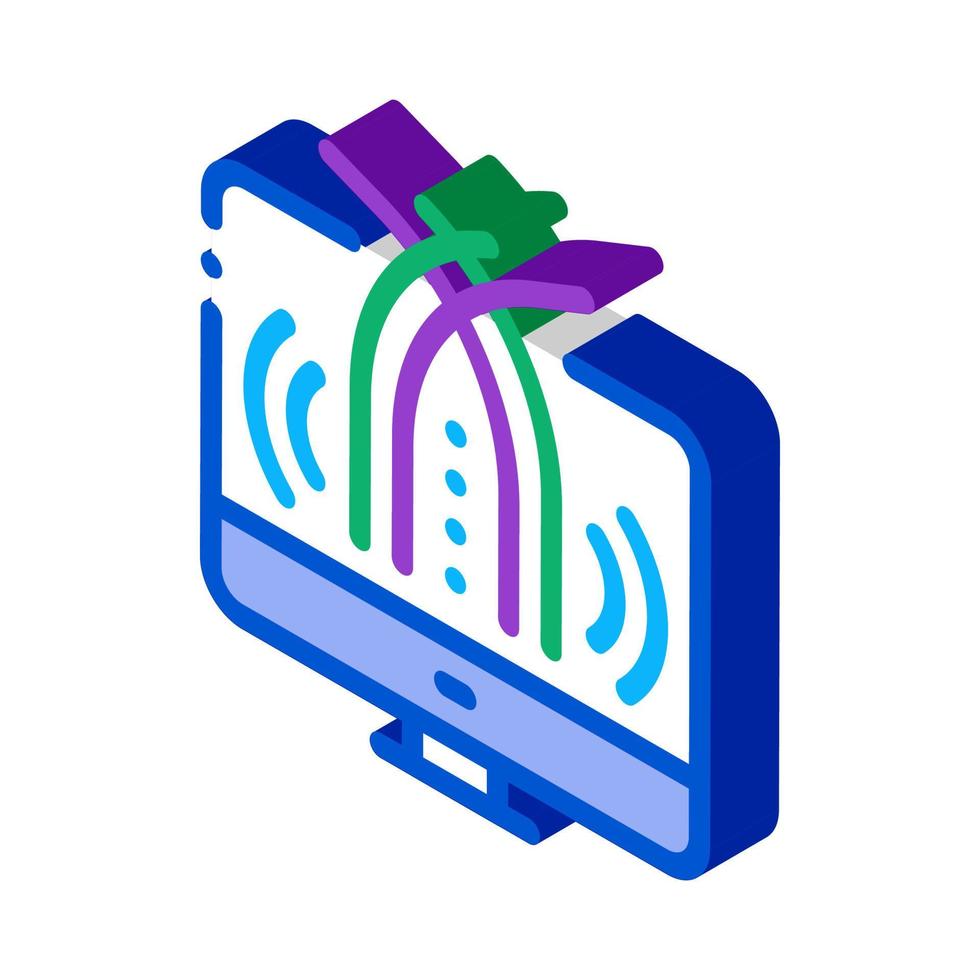 data science isometric icon vector illustration