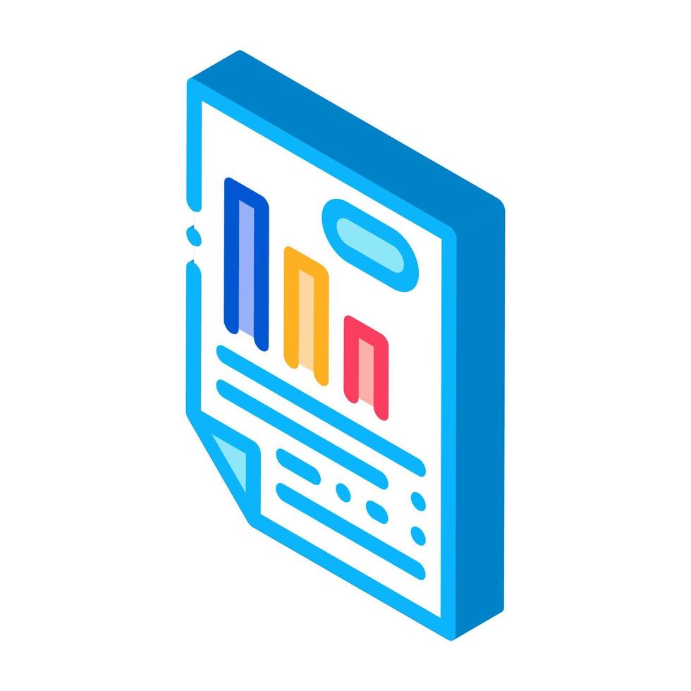 analyzing and researching infographic isometric icon vector illustration