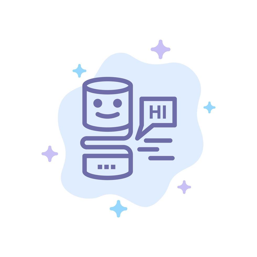 Conversational Interfaces Conversational Interface Big Think Blue Icon on Abstract Cloud Background vector