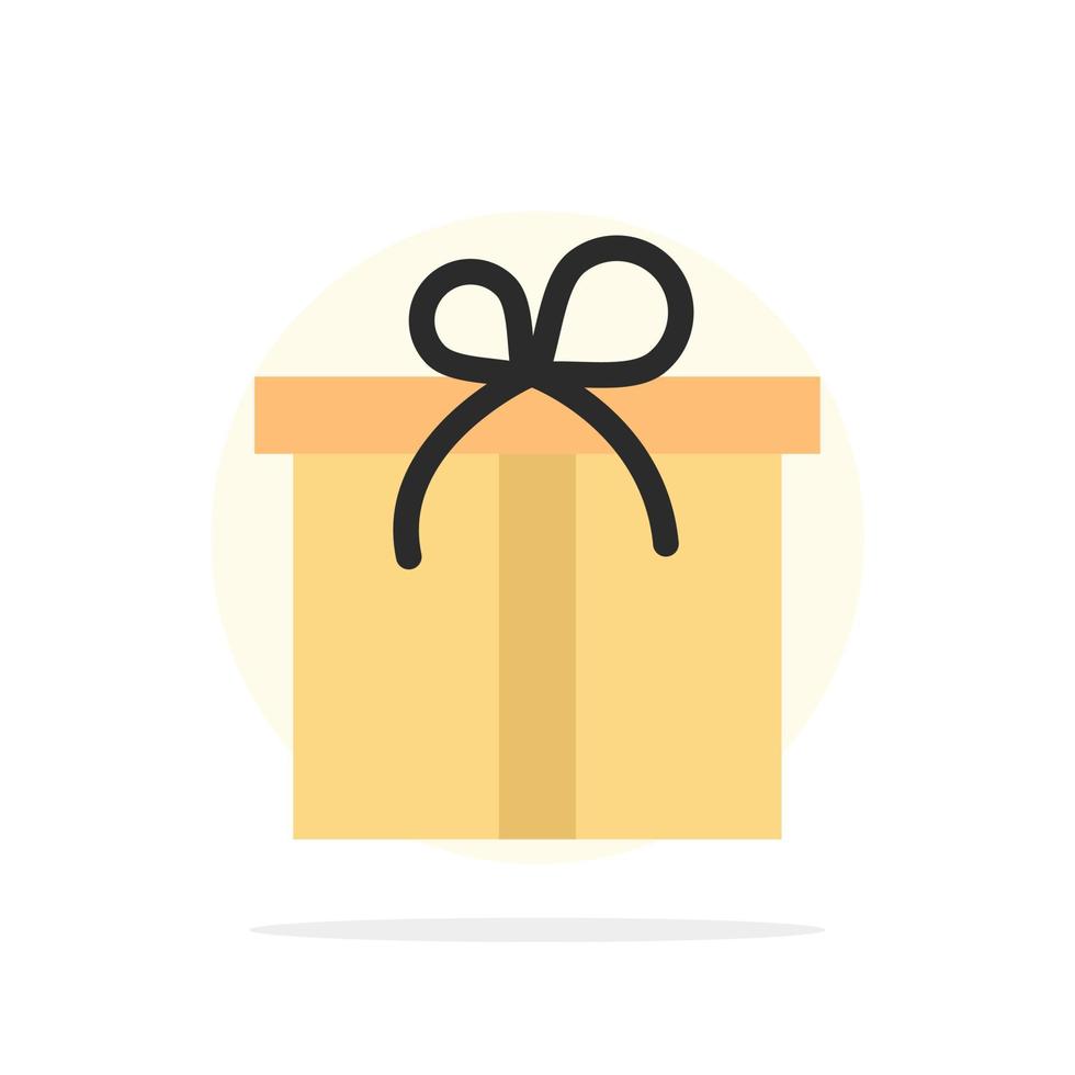 caja de regalo motivación círculo abstracto fondo color plano icono vector