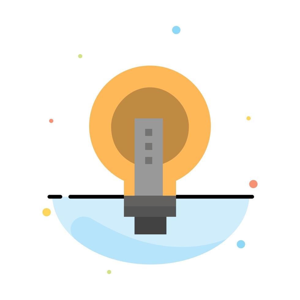 Bulb Bright Business Idea Light Light bulb Power Abstract Flat Color Icon Template vector