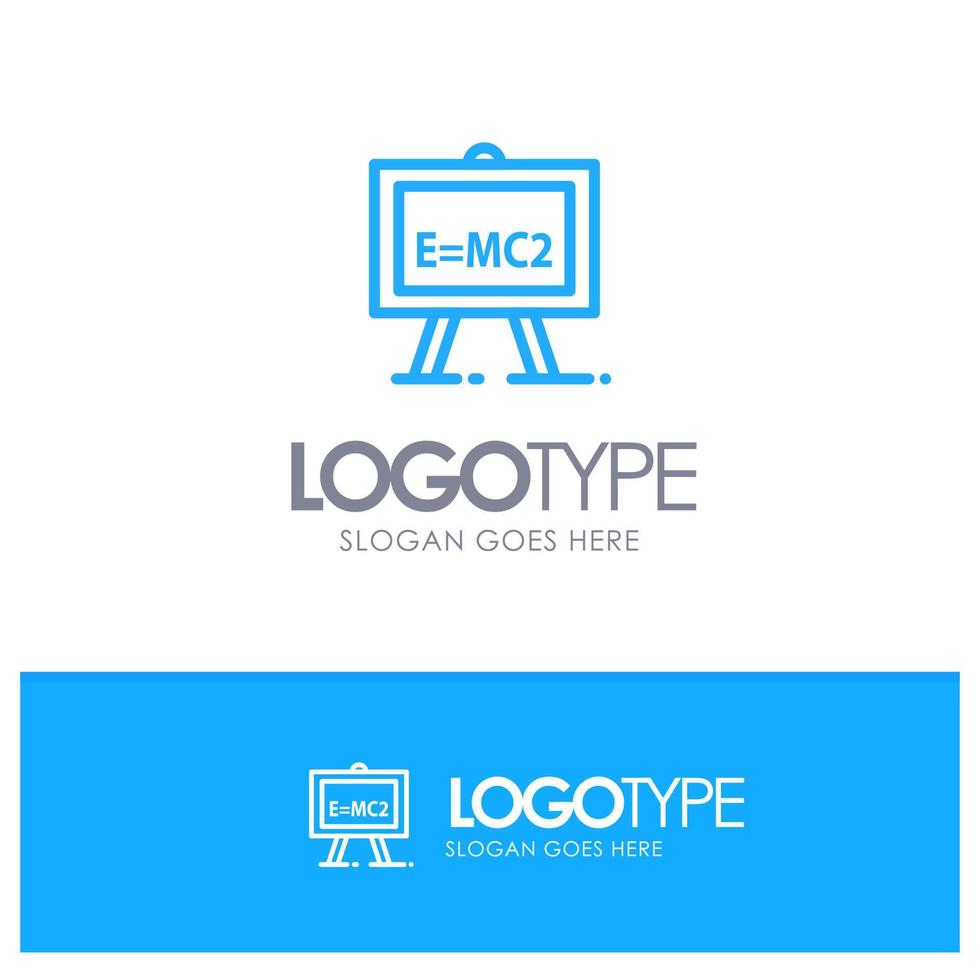 Chemistry Formula Science Science Formula Blue outLine Logo with place for tagline vector
