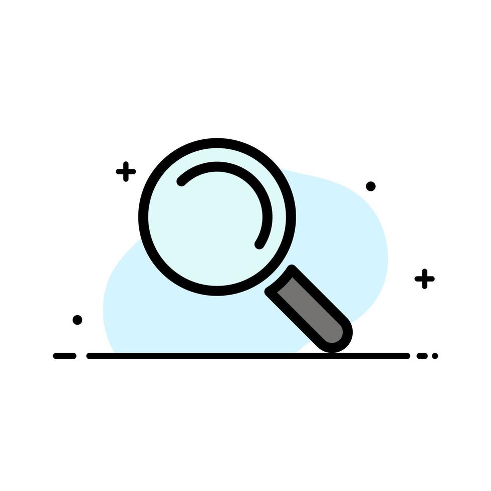 Find Search View  Business Flat Line Filled Icon Vector Banner Template