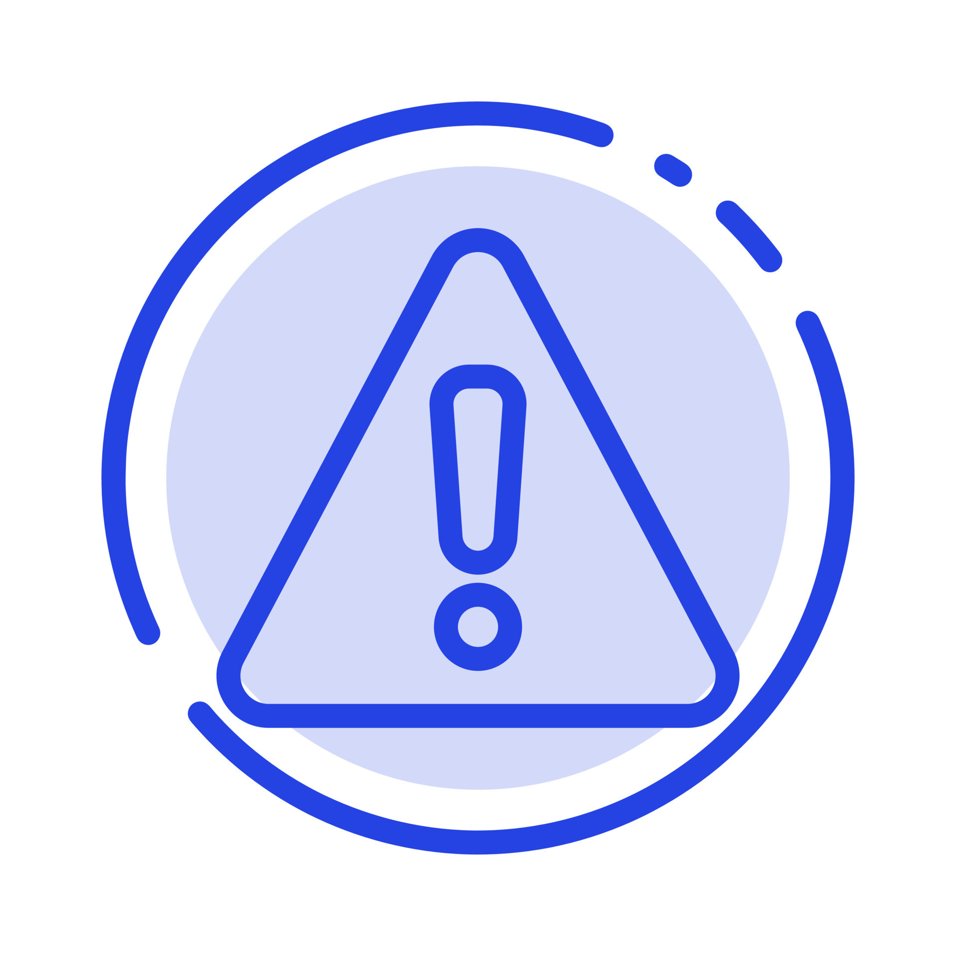 Alert Danger Warning Sign Blue Dotted Line Line Icon 18033161 Vector ...