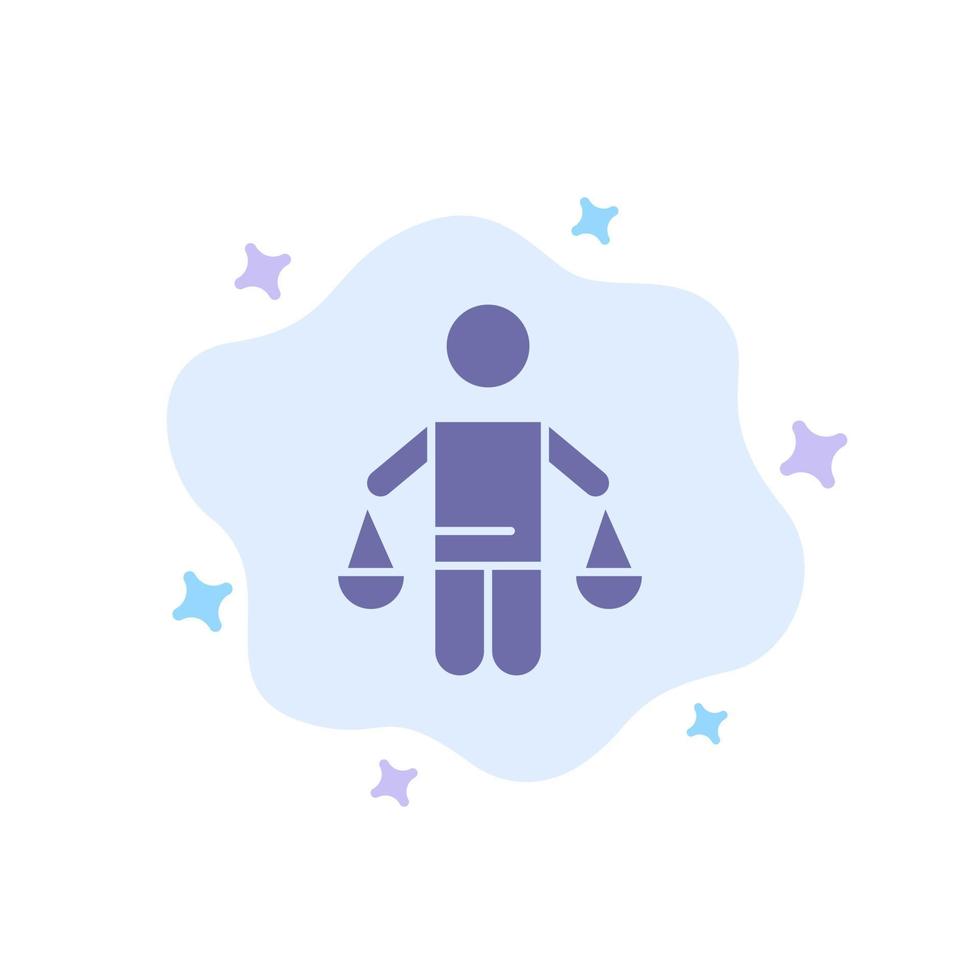 Patent Conclusion Court Judgment Law Blue Icon on Abstract Cloud Background vector