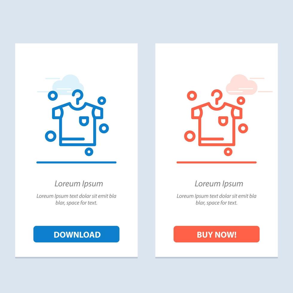 Clothes Drying Hanging  Blue and Red Download and Buy Now web Widget Card Template vector