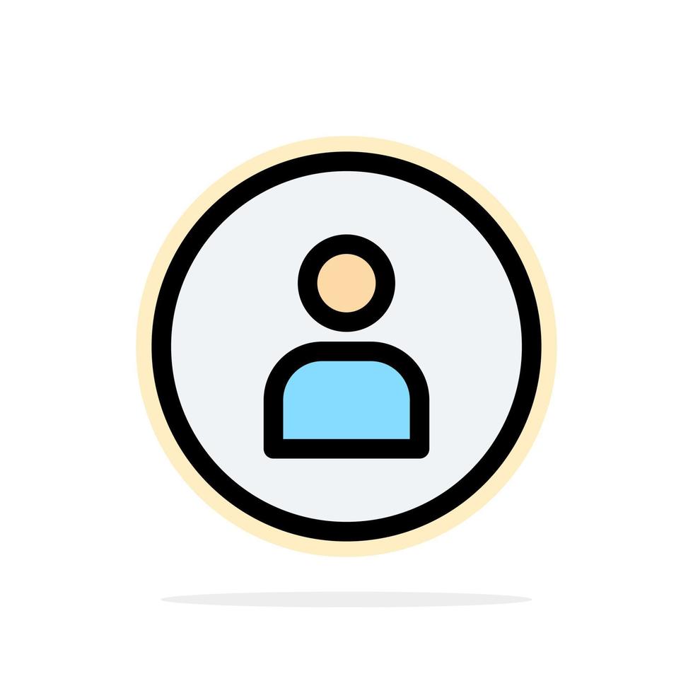 Man Worker Basic Ui Abstract Circle Background Flat color Icon vector
