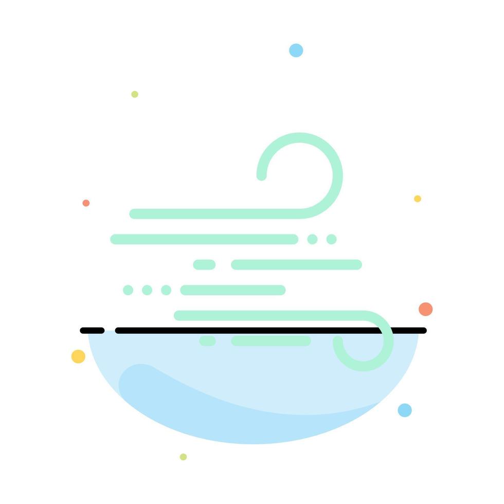 Blow Weather Wind Spring Abstract Flat Color Icon Template vector
