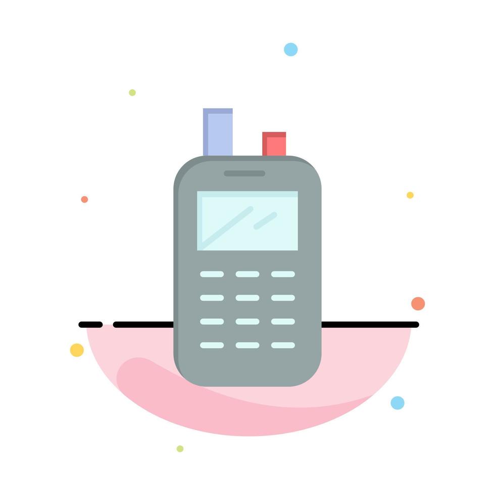 Phone Radio Receiver Wireless Abstract Flat Color Icon Template vector