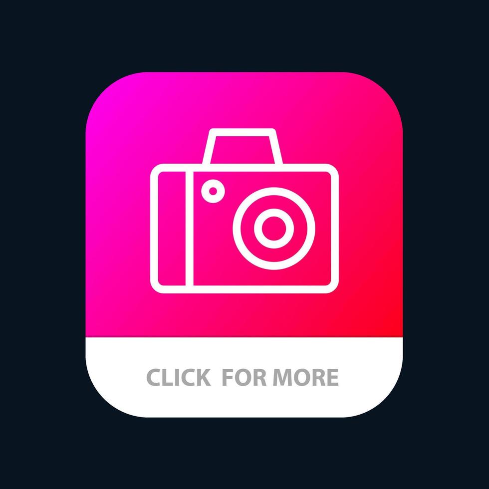 botón de aplicación móvil camera photo studio versión de línea android e ios vector