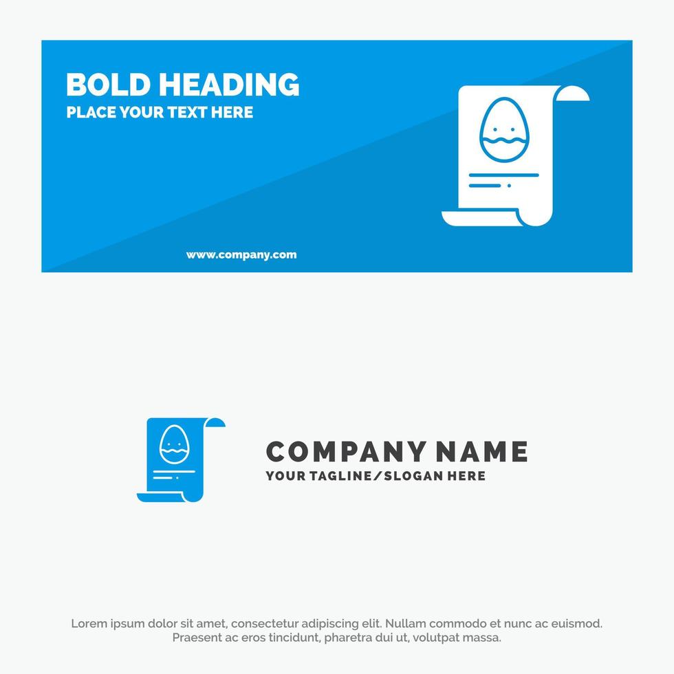 File Data Easter Egg SOlid Icon Website Banner and Business Logo Template vector