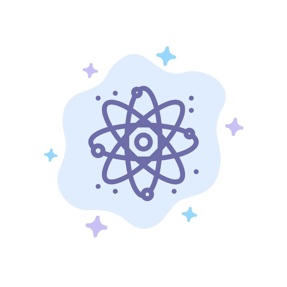 Physics React Science Blue Icon on Abstract Cloud Background vector