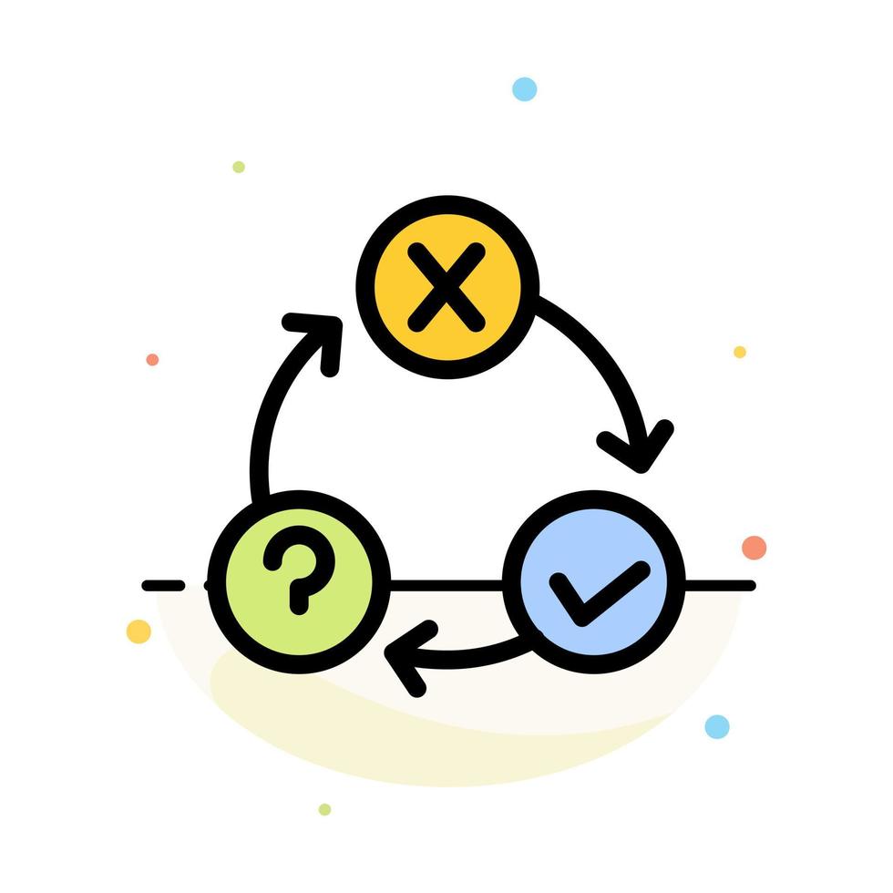 Daily Flow Issues Organization Realization Abstract Flat Color Icon Template vector