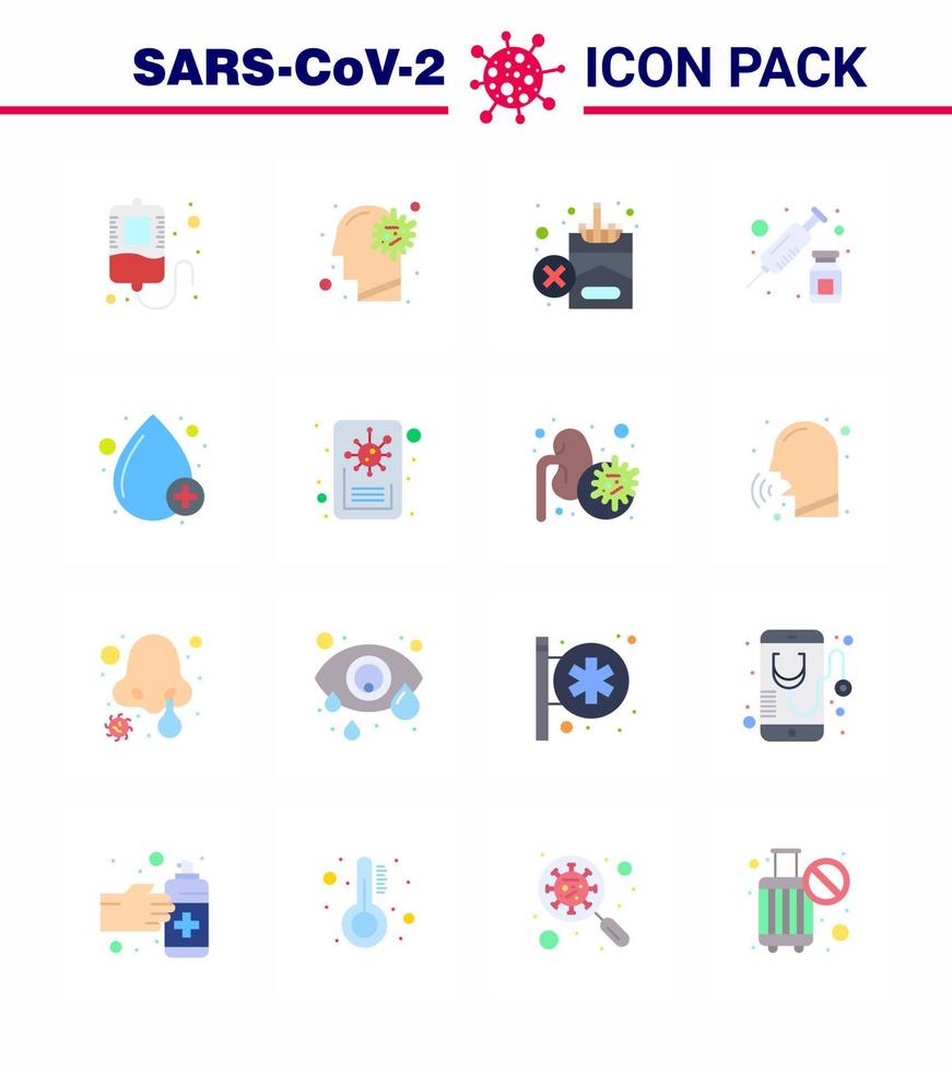 Simple Set of Covid19 Protection Blue 25 icon pack icon included drop vaccine forbidden syringe drugs viral coronavirus 2019nov disease Vector Design Elements