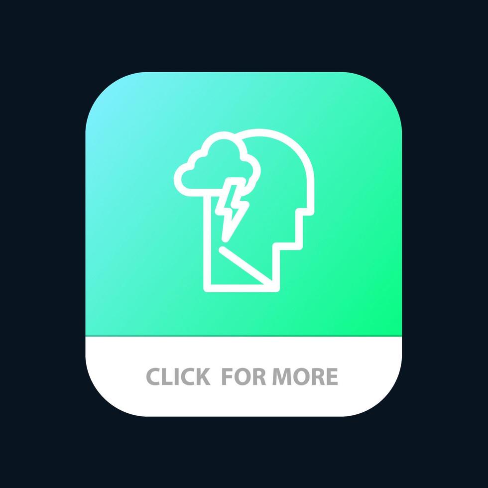 botón de aplicación móvil energy mental mind power versión de línea android e ios vector