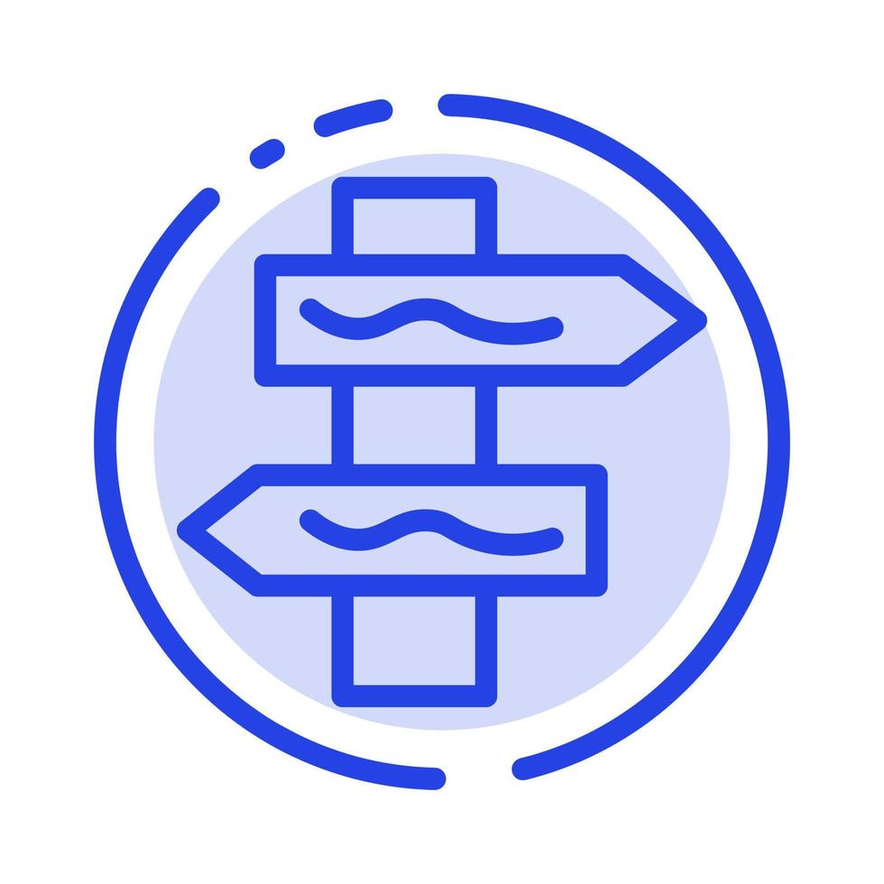 Index Navigation Road Blue Dotted Line Line Icon vector