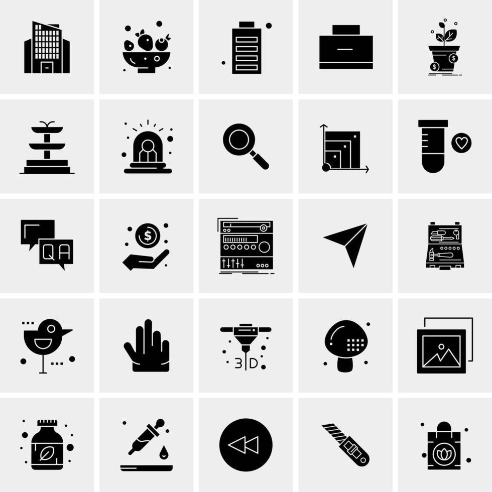 25 iconos de negocios universales vector ilustración de icono creativo para usar en proyectos relacionados con la web y dispositivos móviles