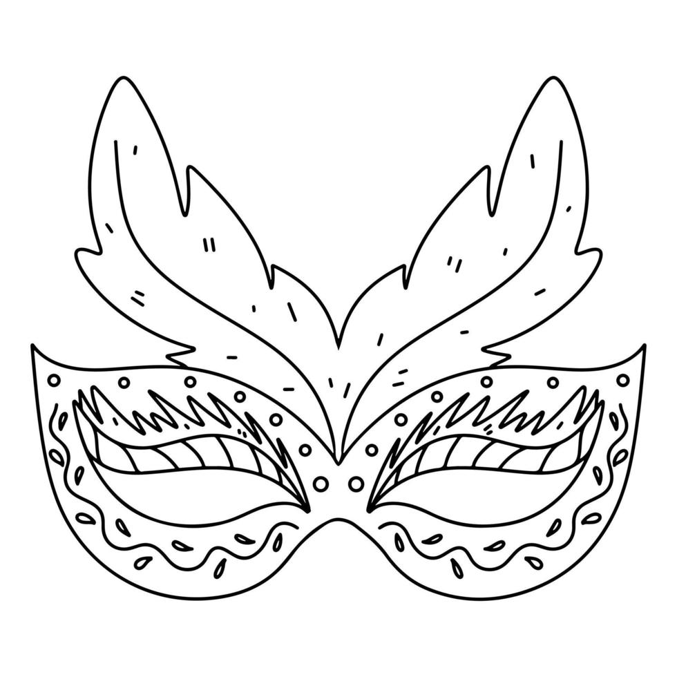 Silueta Del Negro De La Máscara Del Carnaval Modelo Del Vector Ilustración  del Vector - Ilustración de historieta, funcionamiento: 123305878