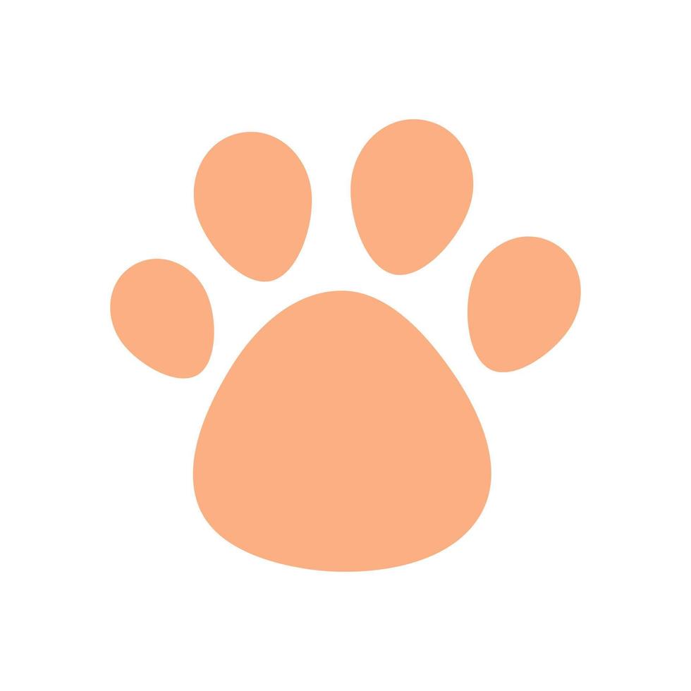 Silhouette of a paw print, isolated. Vectpr EPS10 vector