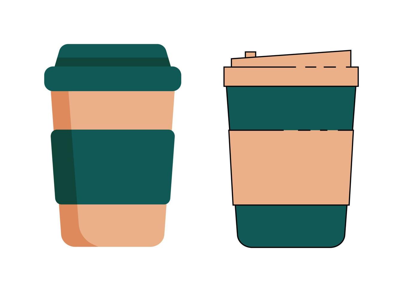 Delicious coffee paper cup icon. Drink vector illustration design EPS10