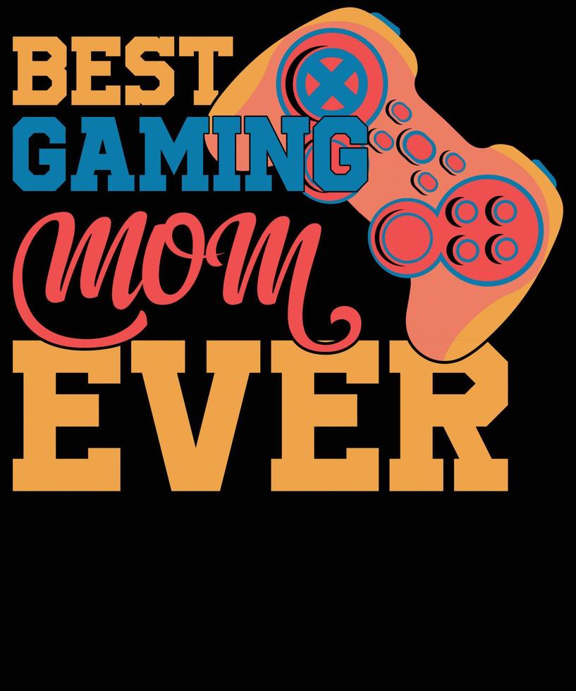 mejor diseño de camiseta de mamá de juego vector