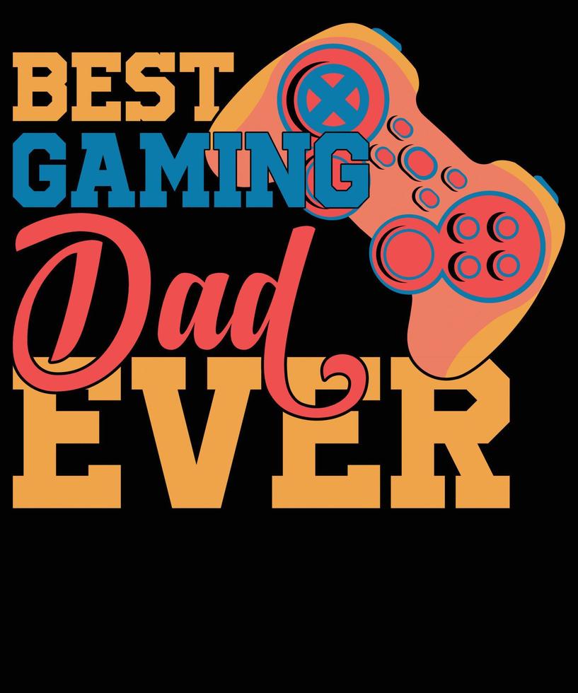 diseño de camiseta de papá de juego vector