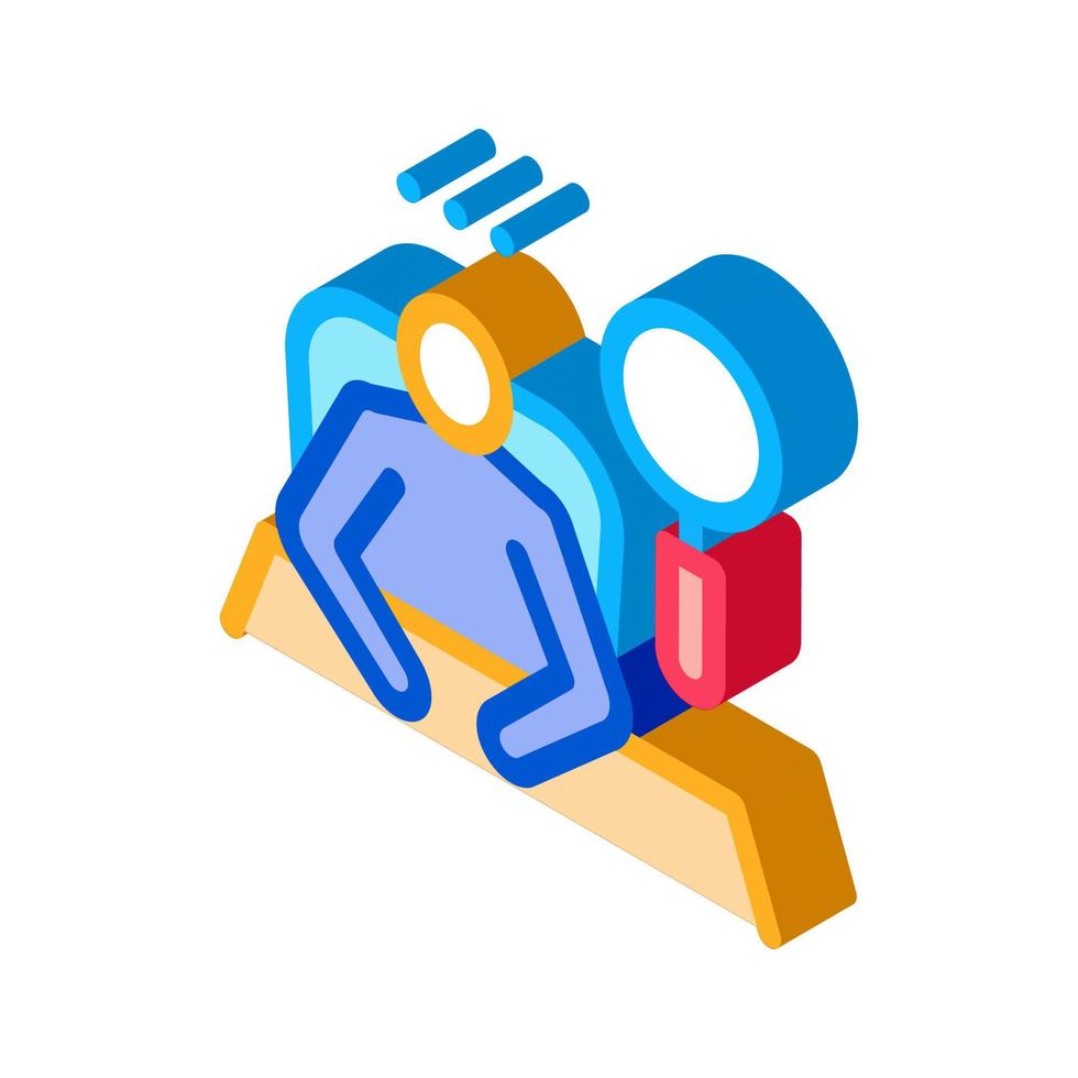 recruitment and research new employee isometric icon vector illustration