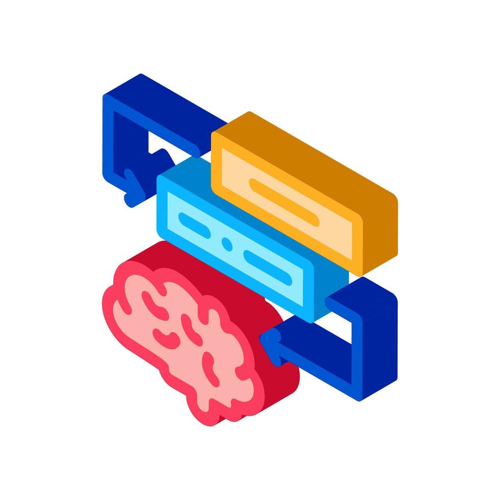 thinking tasks administrator isometric icon vector illustration